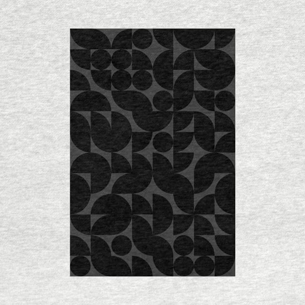 Black Colored Geometric Pattern - Shapes #8 by Trendy-Now